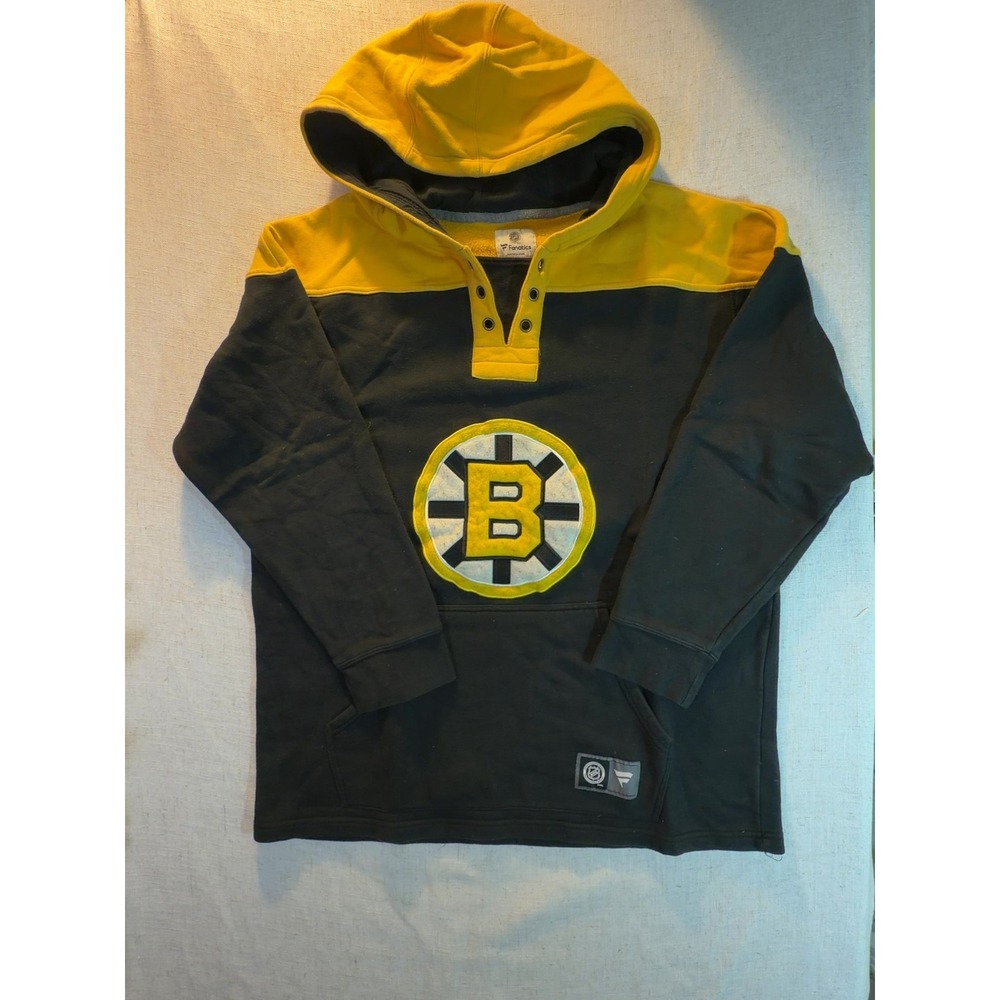 Fanatics Boston Bruins NHL Hoodie Colorblock Black Gold Men's Size XL